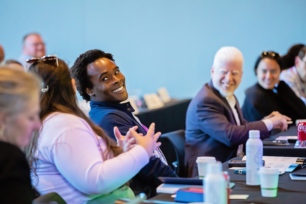 Congressional staffers at a table